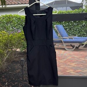 J. Crew Classic Black Sleeveless Sheath Dress